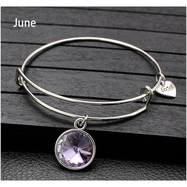 selling fashion usa birthstone pendant charms expandable wire adjustable bangle bracelets for women men lucky jewe sqcxts queen66, Black 
selling fashion usa birthstone pendant charms expandable wire adjustable bangle bracelets for women men lucky jewe sqcxts queen66, Black