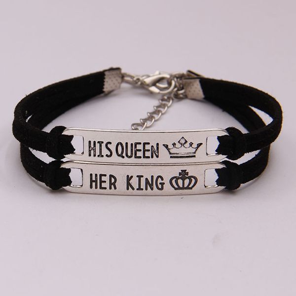queen black 2 her king style classic his lover stainless steel couple bracelet gift fashion jewelry accessories
queen black 2 her king style classic his lover stainless steel couple bracelet gift fashion jewelry accessories