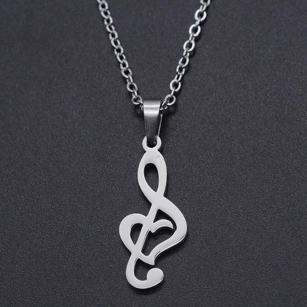 musical note stainless steel charm necklace for women accept oem order fashion jewelry necklaces dropshipping, Silver
musical note stainless steel charm necklace for women accept oem order fashion jewelry necklaces dropshipping, Silver