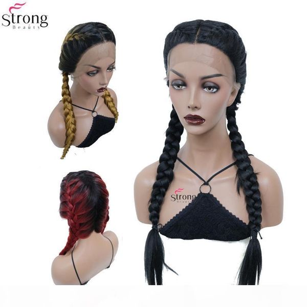 strongbeauty long double braids wig black red roots ombre blonde synthetic braided lace front wig
strongbeauty long double braids wig black red roots ombre blonde synthetic braided lace front wig