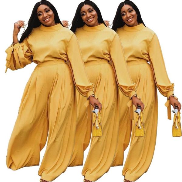 women's tracksuits autumn solid women sets o-neck puff bow sleeve casual tees + high waist pleated wide pants outfits for nightclub par, Gray
women's tracksuits autumn solid women sets o-neck puff bow sleeve casual tees + high waist pleated wide pants outfits for nightclub par, Gray