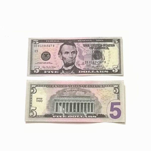 usd fake movie money american currency 5 dollars fool baby educational toys pretend play paper money 100pcs/pack 
usd fake movie money american currency 5 dollars fool baby educational toys pretend play paper money 100pcs/pack