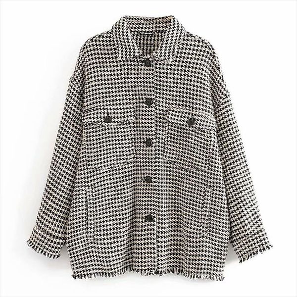 houndstooth women jacket coats tweed jacket streetwear tassel plaid ladies vintage autumn casual women overcoat, Black;brown
houndstooth women jacket coats tweed jacket streetwear tassel plaid ladies vintage autumn casual women overcoat, Black;brown
