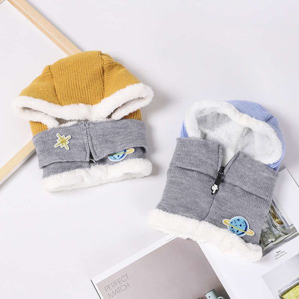 children's neck, one hat, autumn body, winter warm and thickened baby's wool cap, zipper, double knitted neck cover jncl, Red;brown
children's neck, one hat, autumn body, winter warm and thickened baby's wool cap, zipper, double knitted neck cover jncl, Red;brown