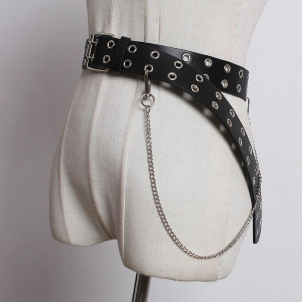 women faux pu leather belt strap waistband eyelet metal chain punk rock gothic lolita metal buckle straps accessories 916-996, Black;brown
women faux pu leather belt strap waistband eyelet metal chain punk rock gothic lolita metal buckle straps accessories 916-996, Black;brown