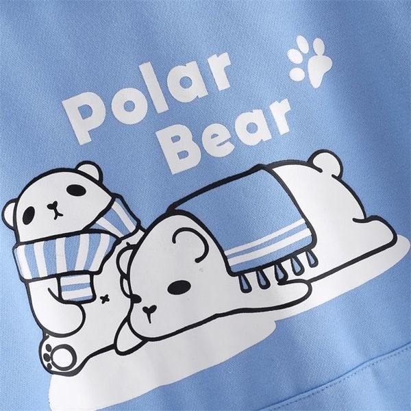 hoodies sweatshirts women cute polar bear print sweatshirt spring autumn patchwork kangaroo pocket drawsting bear ear sweatshirt 201204, Black
hoodies sweatshirts women cute polar bear print sweatshirt spring autumn patchwork kangaroo pocket drawsting bear ear sweatshirt 201204, Black