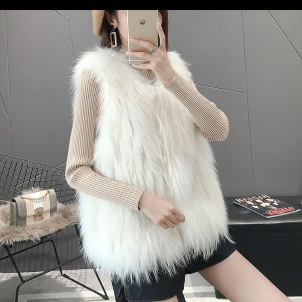 women 2020 winter temperamental fur coat female imitation raccoon fur matching vest mujer female faux waistcoat b220, Black
women 2020 winter temperamental fur coat female imitation raccoon fur matching vest mujer female faux waistcoat b220, Black