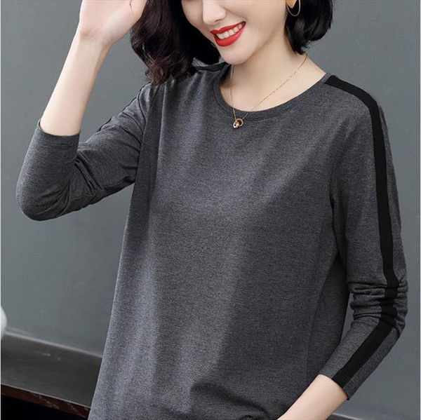 women t shirt girl casual patchwork color block o neck long sleeve t shirt blusas women fashion clothes dd8238, White
women t shirt girl casual patchwork color block o neck long sleeve t shirt blusas women fashion clothes dd8238, White