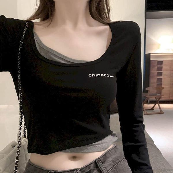 women's t-shirt long-sleeved bottoming shirt women 2021 autumn winter tide spring and tight-fitting inner design short, White
women's t-shirt long-sleeved bottoming shirt women 2021 autumn winter tide spring and tight-fitting inner design short, White