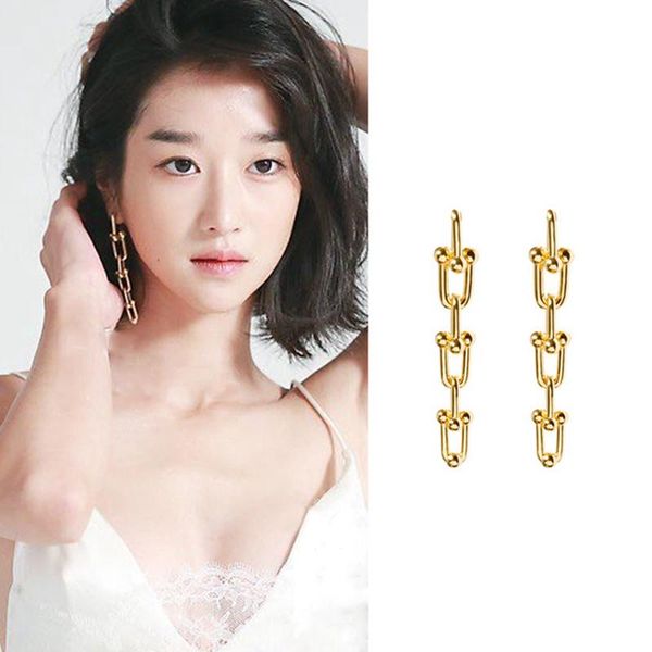 2020 new korean tv star simple metal link chain long drop earing for women boucle d'oreille brincos pendiente party jewelry gift, Silver
2020 new korean tv star simple metal link chain long drop earing for women boucle d'oreille brincos pendiente party jewelry gift, Silver