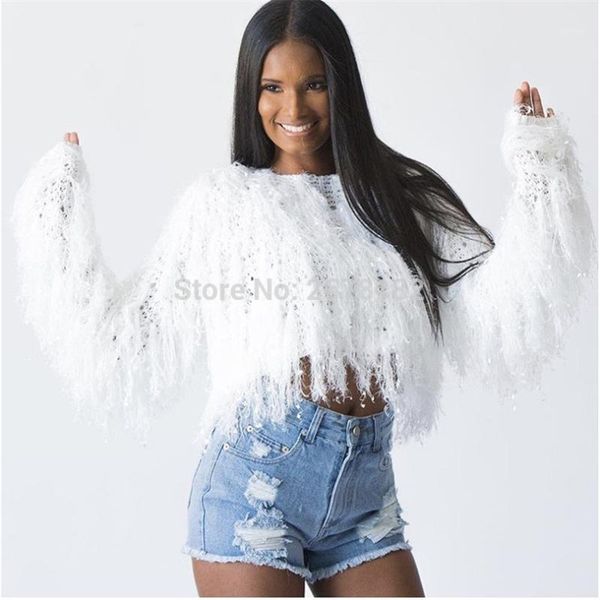 solid cropped sweater women winter sweater tassel knitted mohair shaggy yarn jumper femme pullovers thick 1, White;black
solid cropped sweater women winter sweater tassel knitted mohair shaggy yarn jumper femme pullovers thick 1, White;black