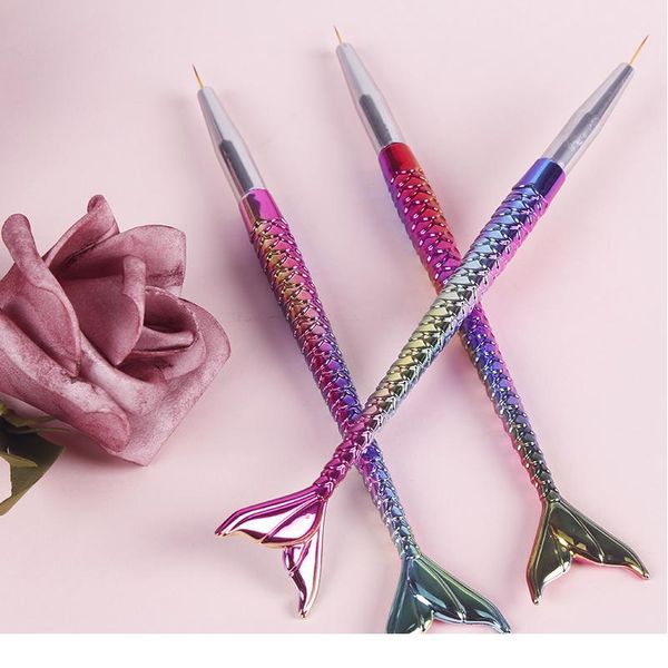 3pcs nail art line painting liner stripe shape drawing manicure pen mermaid rainbow fish tail brush sculpture dott qylqny, Silver
3pcs nail art line painting liner stripe shape drawing manicure pen mermaid rainbow fish tail brush sculpture dott qylqny, Silver