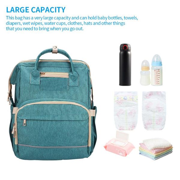 New Fashion Backpack Diaper Bag Multifunctional Large-capacity Baby Diaper Backpack For Mother Portable Crib Shoulder Bag