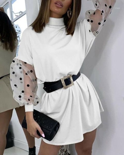 women mesh dot puff sleeve mini dress spring turtleneck baggy sweater dress mesh long-sleeved dresses1, Black;gray
women mesh dot puff sleeve mini dress spring turtleneck baggy sweater dress mesh long-sleeved dresses1, Black;gray
