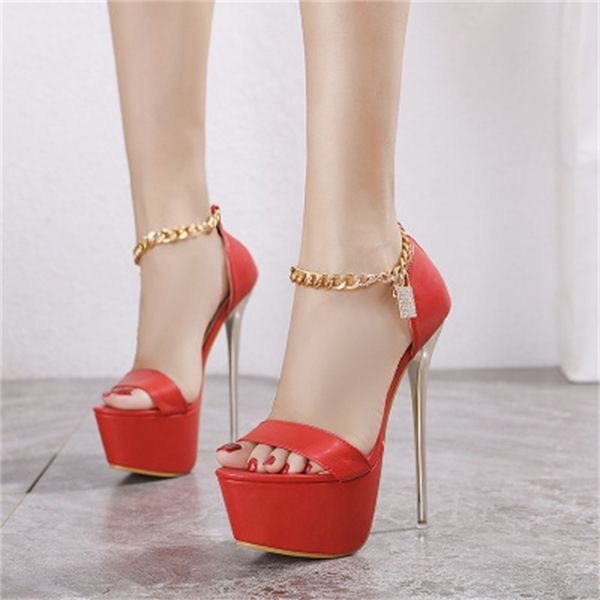 2021 new super heels high women's stiletto running water sandals 16cm women will see runway shoes model 9xku, Black
2021 new super heels high women's stiletto running water sandals 16cm women will see runway shoes model 9xku, Black