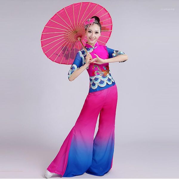 new chinese style dance costume female middle-aged national yangko performance costume classical fan dance set1, Black;red
new chinese style dance costume female middle-aged national yangko performance costume classical fan dance set1, Black;red