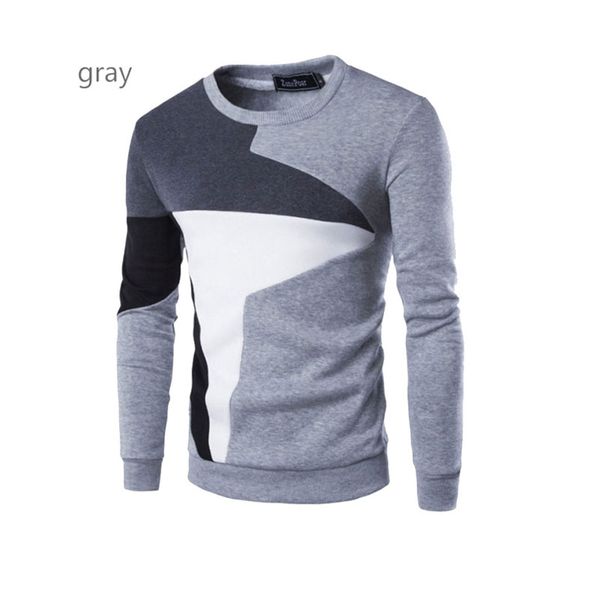 New cross-border men's stitching contrast wind casual long-sleeved pullover round neck sweater, White;black
New cross-border men's stitching contrast wind casual long-sleeved pullover round neck sweater, White;black