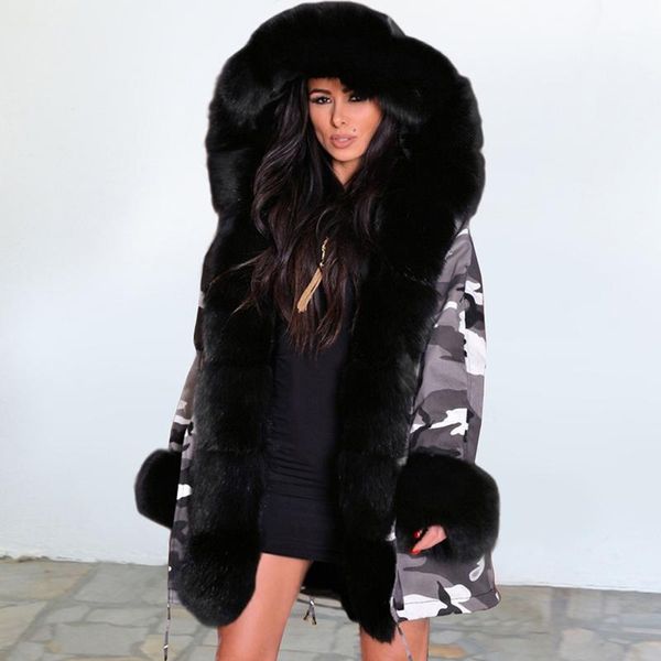 women's down & parkas o women's jacket winter camouflage plush collar warm thick faux fur coat plus size hood parka long female ja, Black
women's down & parkas o women's jacket winter camouflage plush collar warm thick faux fur coat plus size hood parka long female ja, Black