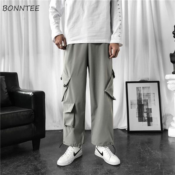 men casual pants solid pockets designed hipster stylish chic male harajuku streetwear ulzzang daily ankle-length bundle cargo, Black
men casual pants solid pockets designed hipster stylish chic male harajuku streetwear ulzzang daily ankle-length bundle cargo, Black