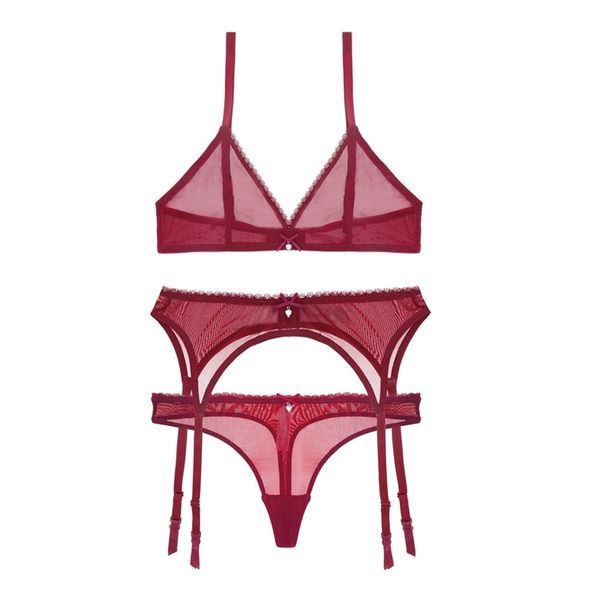 varsbaby see-through underwear wire seamless bra set bra+thongs+garter 3pcs for lady y200415, Red;black
varsbaby see-through underwear wire seamless bra set bra+thongs+garter 3pcs for lady y200415, Red;black