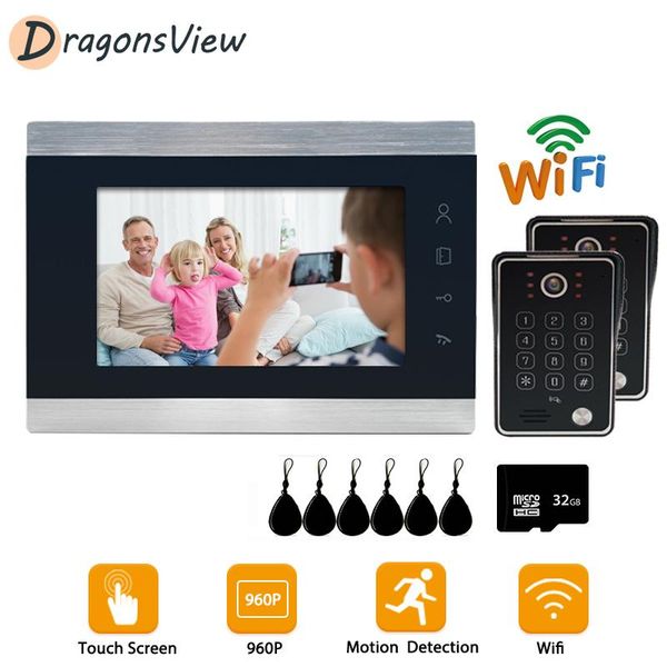 dragonsview 7 inch wireless intercom video door phone wifi 960p 2 doorbells motion detect for home security unlock app rfid
dragonsview 7 inch wireless intercom video door phone wifi 960p 2 doorbells motion detect for home security unlock app rfid