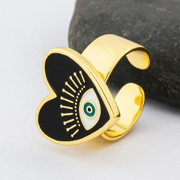 cluster rings selling opening adjustable exaggerated fashion jewelry heart shape enamel evil eye finger gifts for women girls, Golden;silver
cluster rings selling opening adjustable exaggerated fashion jewelry heart shape enamel evil eye finger gifts for women girls, Golden;silver