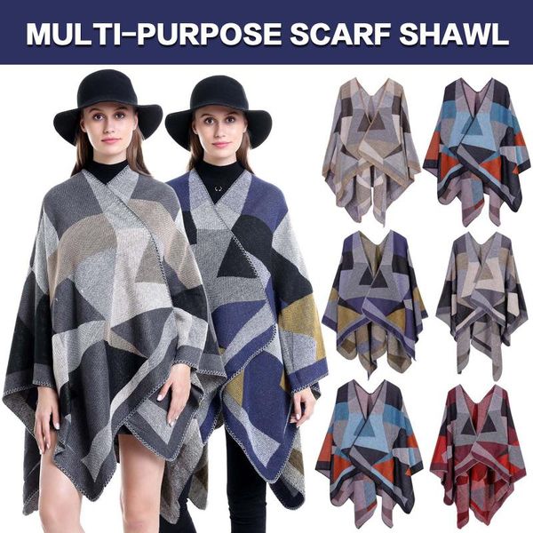scarves brand stylish and women's collar patchwork lady imitation sweater cape coat blanket shawls comfortable, Blue;gray
scarves brand stylish and women's collar patchwork lady imitation sweater cape coat blanket shawls comfortable, Blue;gray