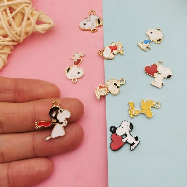 10pcs cartoon puppy metal enamel charms bracelet cute love fly dog pendants earring floating jewelry diy accessory ornament gift, Golden
10pcs cartoon puppy metal enamel charms bracelet cute love fly dog pendants earring floating jewelry diy accessory ornament gift, Golden