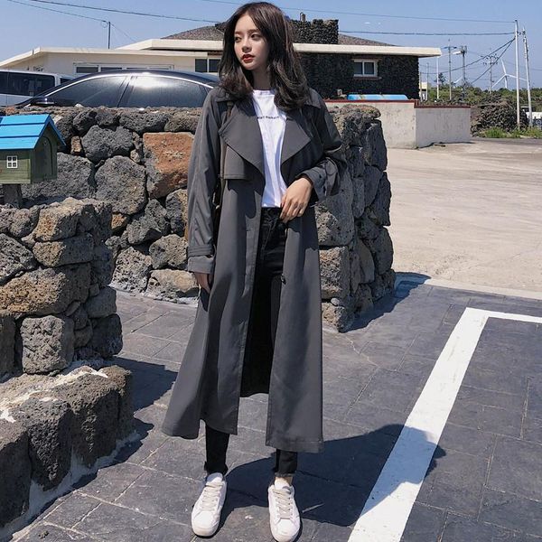 women's trench coats fashion chic long sleeve windbreaker mid-length 2021 spring autumn korean loose m603, Tan;black
women's trench coats fashion chic long sleeve windbreaker mid-length 2021 spring autumn korean loose m603, Tan;black