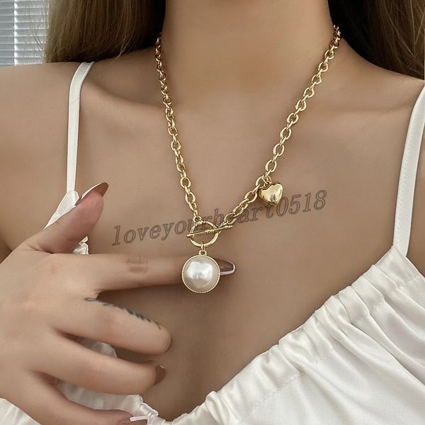 vintage imitation big pearl pendant necklace 2021new bohemian heart round necklaces charm chains choker neck jewelry, Silver
vintage imitation big pearl pendant necklace 2021new bohemian heart round necklaces charm chains choker neck jewelry, Silver
