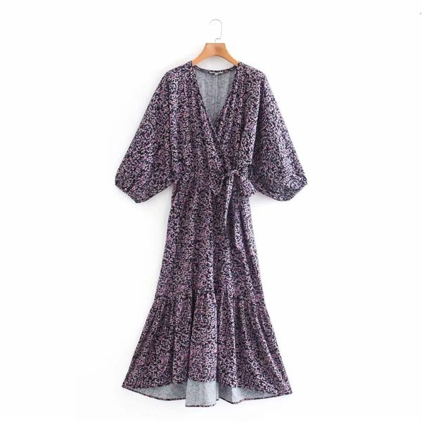 2021 new floral print women summer short puff sleeve v-neck ruffle midi dress woman tied belt irregular hem casual dresses 3khe, Black;gray
2021 new floral print women summer short puff sleeve v-neck ruffle midi dress woman tied belt irregular hem casual dresses 3khe, Black;gray