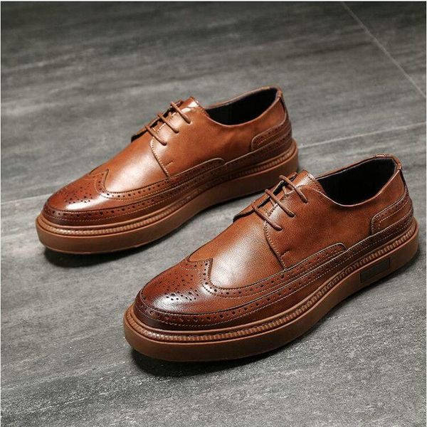 men's oxfords men leather dress shoes formal wedding party shoes for men retro brogue business 559, Black
men's oxfords men leather dress shoes formal wedding party shoes for men retro brogue business 559, Black