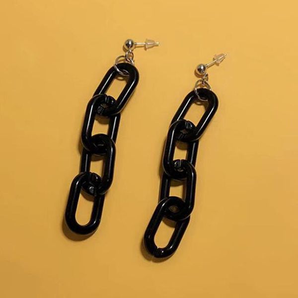 dangle & chandelier black acrylic link chain long dangling earrings for egirls harajuku style y2k punk cool without piercing resin rock, Silver
dangle & chandelier black acrylic link chain long dangling earrings for egirls harajuku style y2k punk cool without piercing resin rock, Silver