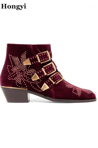 hongyi soft leather buckle studded susanna ankle boots women pointed toe chunky heels botas mujer fall winter motorcycle boot1, Black
hongyi soft leather buckle studded susanna ankle boots women pointed toe chunky heels botas mujer fall winter motorcycle boot1, Black