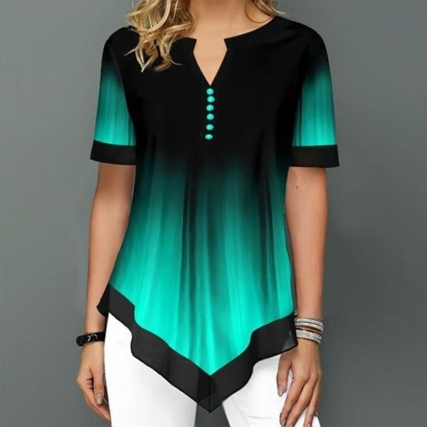 women's blouses & shirts women blouse shirt 2021 fashion gradient v neck casual ladies loose plus size print woman short sleeve, White
women's blouses & shirts women blouse shirt 2021 fashion gradient v neck casual ladies loose plus size print woman short sleeve, White