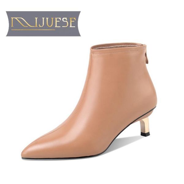 boots mljuese 2021 women ankle cow leather winter short plush pointed toe zipper high heels female size 39, Black
boots mljuese 2021 women ankle cow leather winter short plush pointed toe zipper high heels female size 39, Black