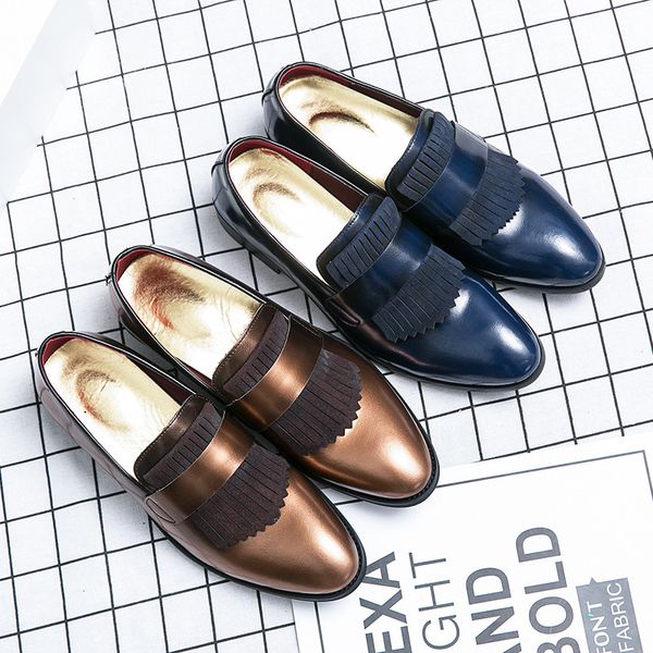 2020 new cross-border large size bang shoes british style vintage leather shoes trendy all-matching korean mens shoes formal wear business l, Black
2020 new cross-border large size bang shoes british style vintage leather shoes trendy all-matching korean mens shoes formal wear business l, Black