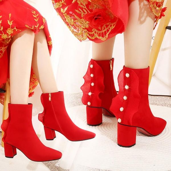 pxelena romantic elegant bride wedding shoes ankle boots 2020 winter red faux suede bow tie beads ruffles high heel boots women, Black
pxelena romantic elegant bride wedding shoes ankle boots 2020 winter red faux suede bow tie beads ruffles high heel boots women, Black
