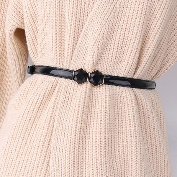 women lady belt fashion adjustable waistbands punk metalic waistband waist double buckle black gem buckles thin pu patent belts, Black;brown
women lady belt fashion adjustable waistbands punk metalic waistband waist double buckle black gem buckles thin pu patent belts, Black;brown