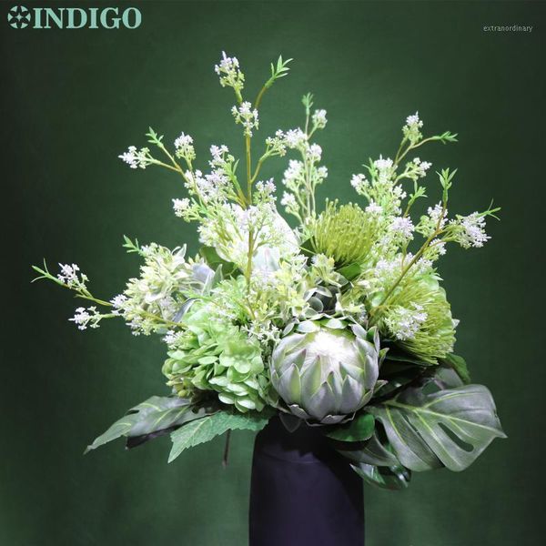 indigo -green protea hydrangea bouquet artificial flower home decoration shop display hand bouquet flower party event1
indigo -green protea hydrangea bouquet artificial flower home decoration shop display hand bouquet flower party event1