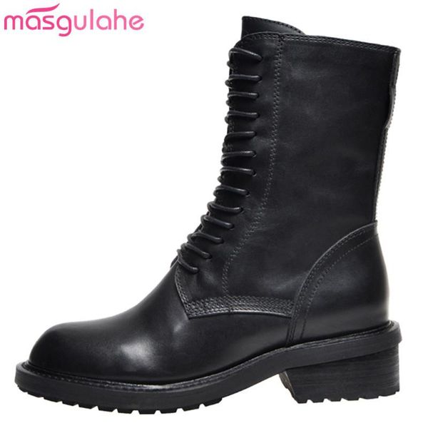 boots masgulahe 2021 arrive fashion genuine leather women solid lace up ladies shoes winter simple ankle, Black
boots masgulahe 2021 arrive fashion genuine leather women solid lace up ladies shoes winter simple ankle, Black
