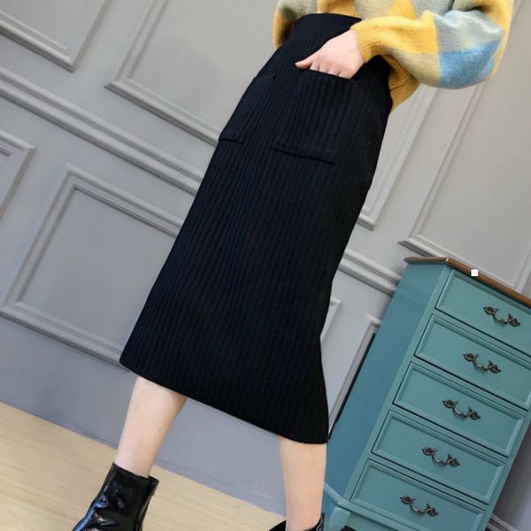 new 2021 winter fall women's knitted skirts high pencil elegant double pockets bodycon skirt midi y331 h79k vsc7, Black
new 2021 winter fall women's knitted skirts high pencil elegant double pockets bodycon skirt midi y331 h79k vsc7, Black