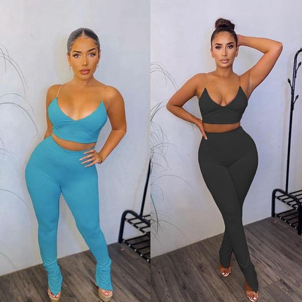 women's tracksuits fashion summer clothes for women halter v-neck two piece sets solid color printed sleeveless skinny outfits, Gray
women's tracksuits fashion summer clothes for women halter v-neck two piece sets solid color printed sleeveless skinny outfits, Gray