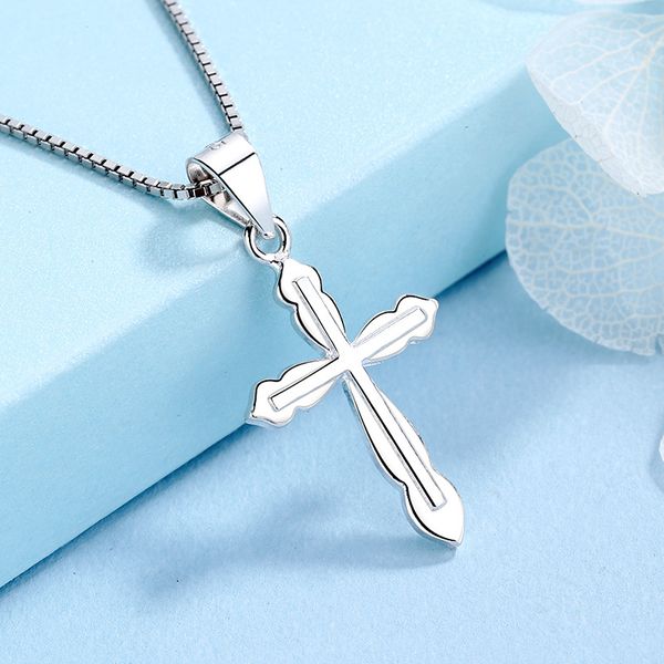 jewelry s925 sterling silver cross necklace female hormone silver cross silver pendant clavicle chain gift
jewelry s925 sterling silver cross necklace female hormone silver cross silver pendant clavicle chain gift