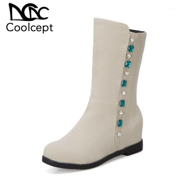 boots coolcept women flats winter keep warm fur half short fashion rhinestone zipper casual shoes size 34-431, Black
boots coolcept women flats winter keep warm fur half short fashion rhinestone zipper casual shoes size 34-431, Black
