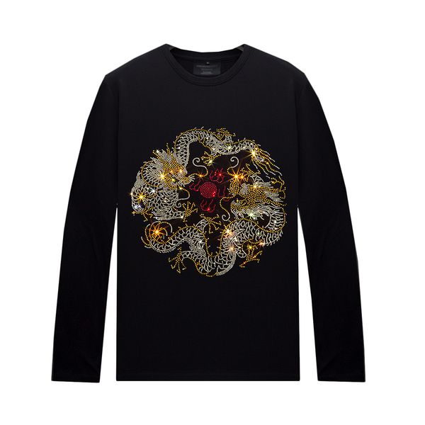casual black t shirt with rhinestone designs long sleeves for men women - spring autumn crew neck streetwear shirts unisex, White;black
casual black t shirt with rhinestone designs long sleeves for men women - spring autumn crew neck streetwear shirts unisex, White;black