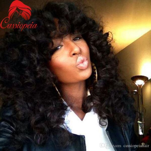 bouncy curly wigs with bangs 180%heavy density full lace wigs unprocessed peruvian virgin human hair lace front curly wigs for black women, Black;brown
bouncy curly wigs with bangs 180%heavy density full lace wigs unprocessed peruvian virgin human hair lace front curly wigs for black women, Black;brown
