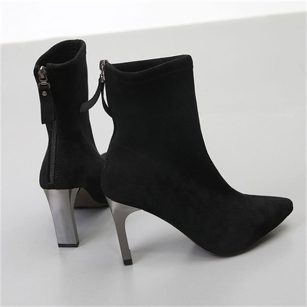 new stiletto 2021 zip-drawn women's woven shoes pointed toe boots of calf's middle calf stockings thin in high heels elastic hz1l, Black
new stiletto 2021 zip-drawn women's woven shoes pointed toe boots of calf's middle calf stockings thin in high heels elastic hz1l, Black