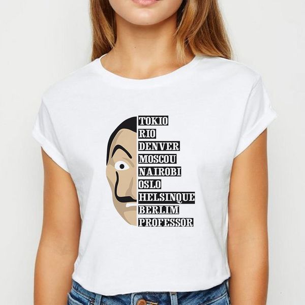 la casa de papel tshirt young women recreational spring summer t shirt harajuku loose graphic printing round collar t-shirt, White
la casa de papel tshirt young women recreational spring summer t shirt harajuku loose graphic printing round collar t-shirt, White