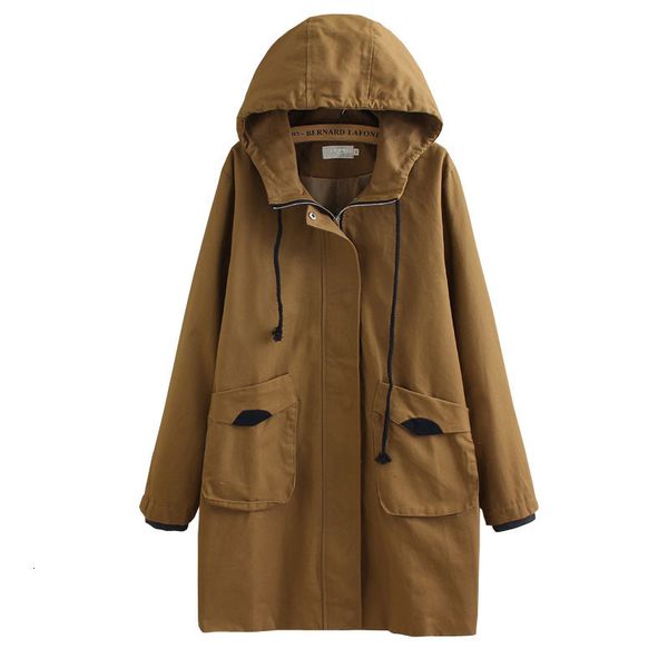2020new women trench coat spring autumn clothing korean loose long hooded outerwear plus size xl-4xl windbreaker female 535, Tan;black
2020new women trench coat spring autumn clothing korean loose long hooded outerwear plus size xl-4xl windbreaker female 535, Tan;black